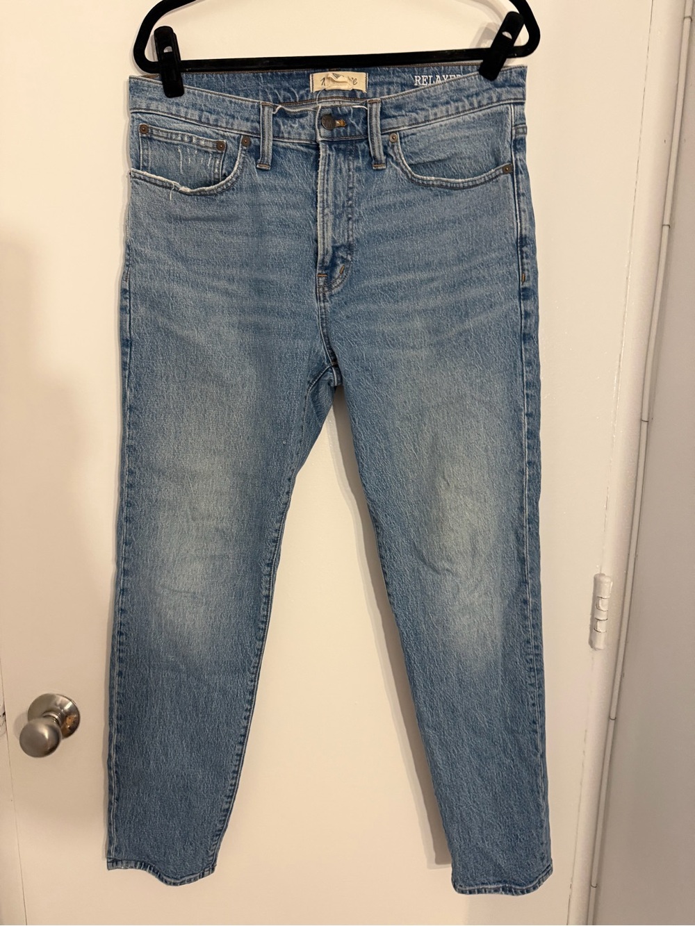 Madewell Men’s Light Blue Relaxed Taper Jeans 32x32